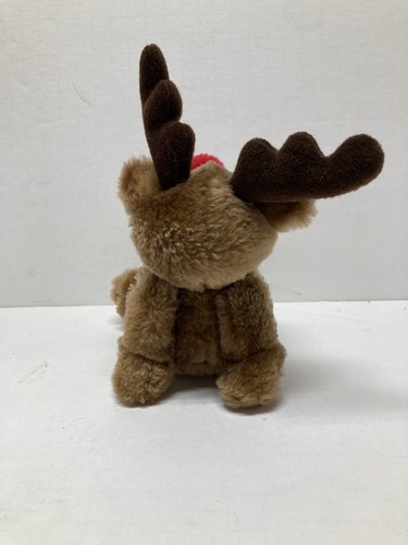 Russ Berrie Radar The Reindeer Plush Stuffed Animal Brown 7 inch - Picture 3 of 7