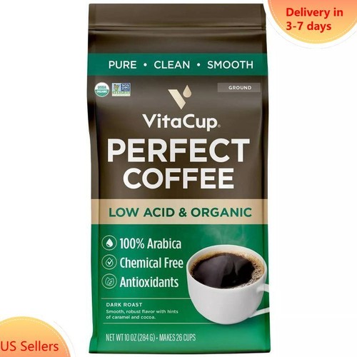 VitaCup Perfect Low Acid Dark Roast Ground Coffee - 10oz