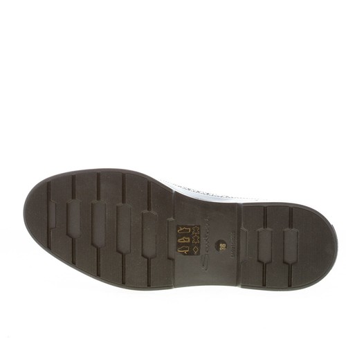 SANTONI women shoes black leather classic elegant derby wingtip made in Italy - Picture 8 of 8