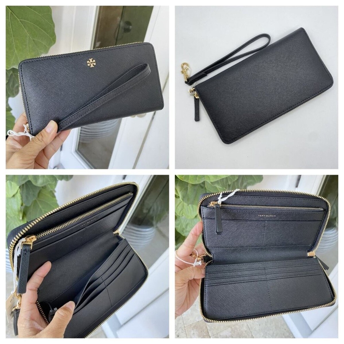 トリーバーチ EMERSON WRISTLET ZIP CONTINENTAL 長財布 Tory Burch Emerson Wristlet Zip Continental Wallet In Black