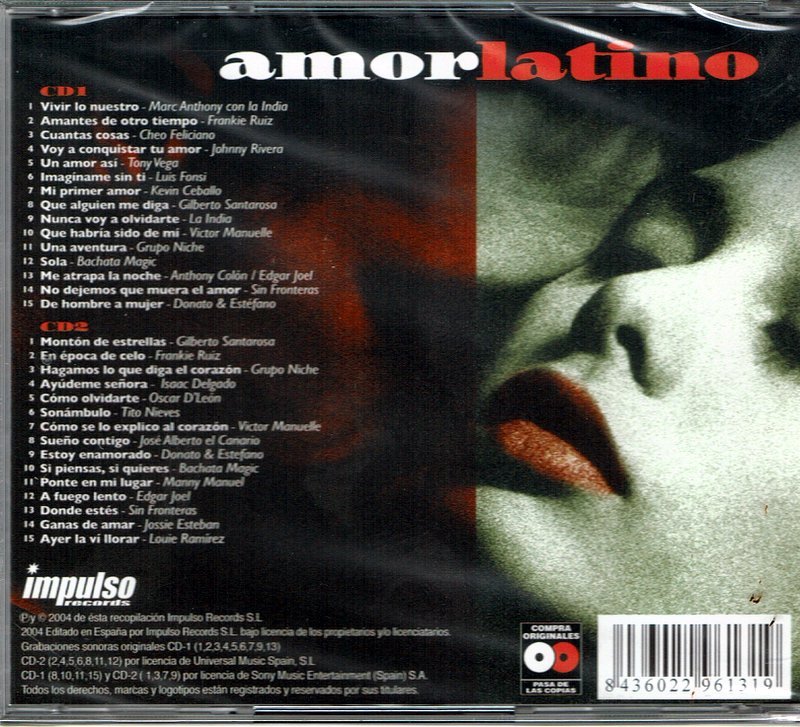 Amor Latino (2 Cds Set) Marc Anthony y Otros (Spain Import) BRAND