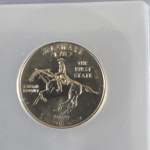 1999 P&D Delaware State Quarter ICG Signature Series Set, William Cousins Signed - Picture 5 of 11