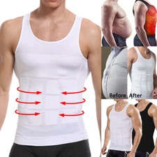 Men's Slimming Vest Compression Shirt Tank Top Gynecomastia Moobs Control Shaper