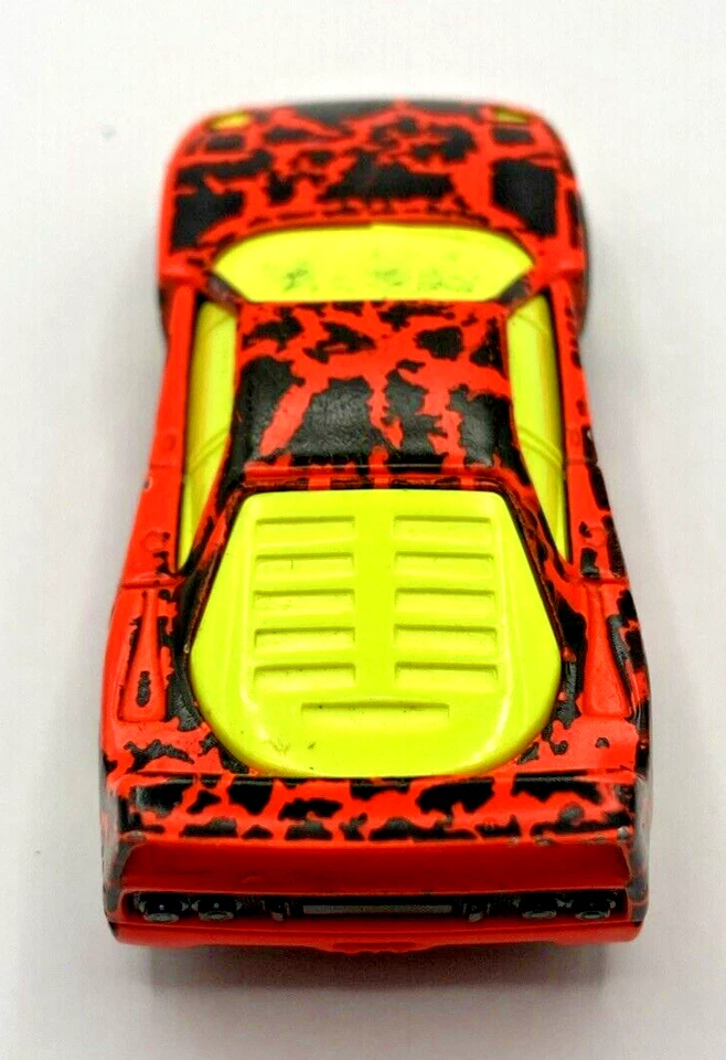 Matchbox # 24 1988 naranja amarillo neón camuflaje salpicaduras Ferrari F40 1:59 Foto 4 de 4