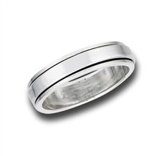 Sterling Silver Smooth Spinner Band Ring - Free Gift Pakaging