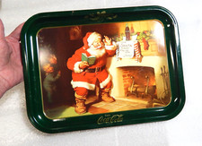 Coca Cola Christmas Santa Tray Vintage 1970’s - 1963 Reproduction 13.75x10"