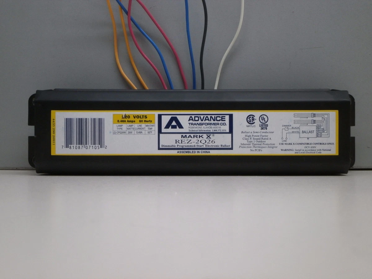 10 Pack Advance REZ 2Q26 Dimming Dimmable Fluorescent Ballast