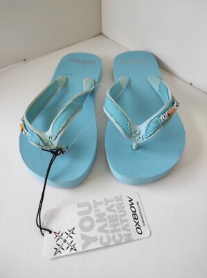 NEU Tong OXBOW 34/35 Kinder Mädchen Sommerschuh Sandale Klappe türkis