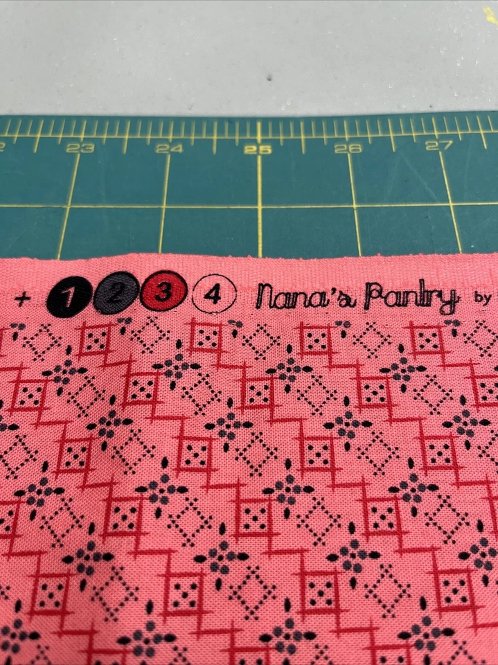 1yd x 43" 100% cotton Nana’s Party by Mama’s Cottons For Connecting Threads Pink - Image 2 of 4
