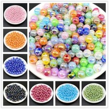 Acrylic Round Bead Loose Spacer Beads Jewelry Makings DIY Accessories 6 8 10mm