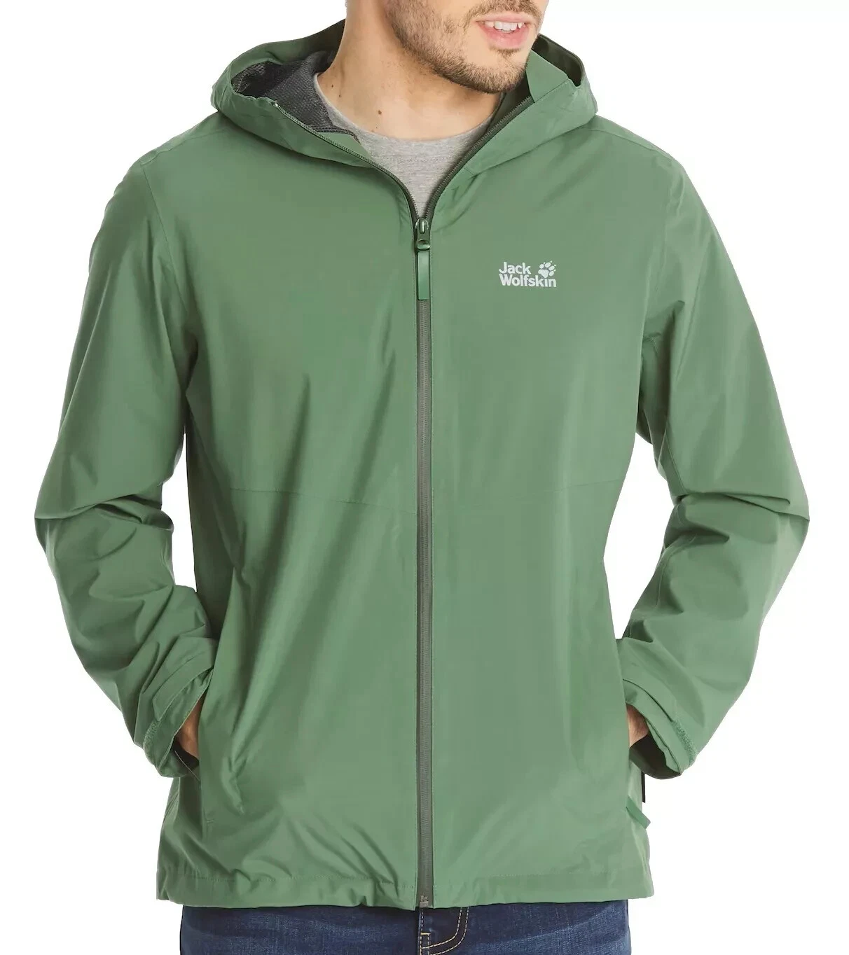 Jack Wolfskin Waterproof Jacket Mens 2XL Packable Hooded Rain Coat XXL
Opens in a new window or tab