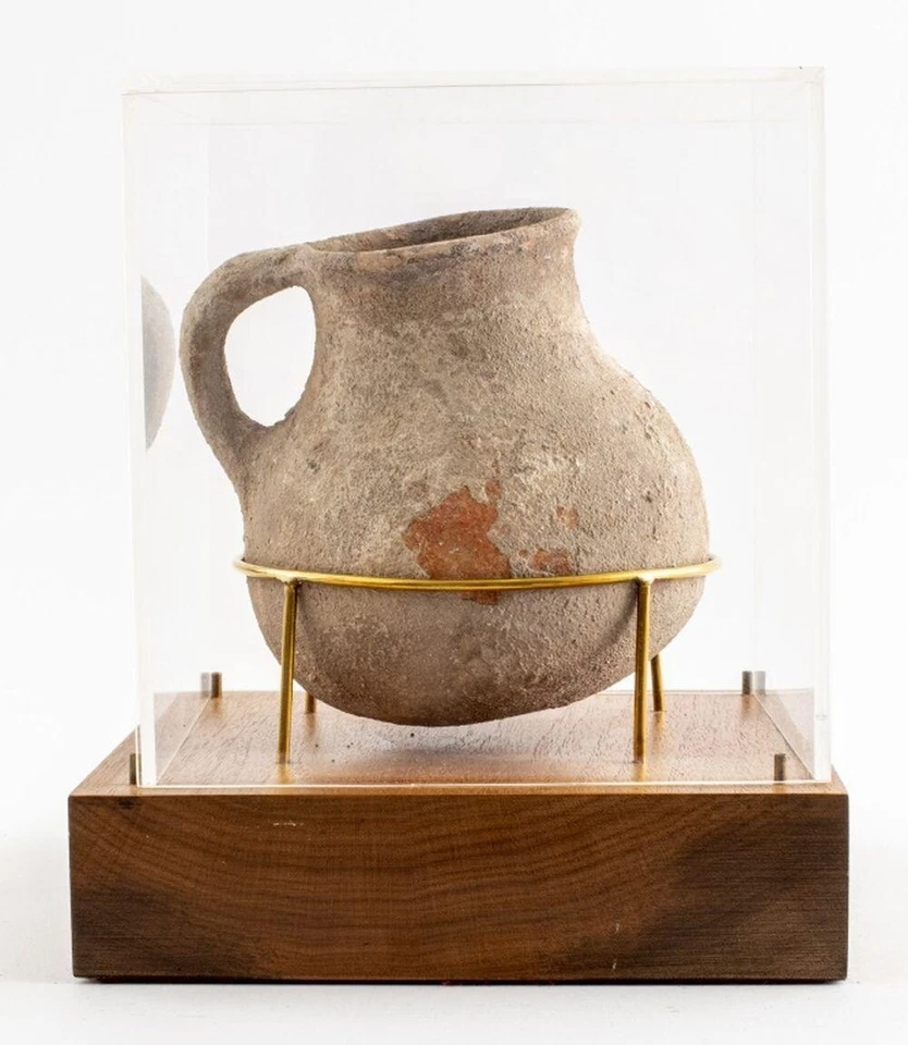 Antiguo recipiente de almacenamiento de cerámica de Tierra Santa (~1000 aC) Foto 2 de 4