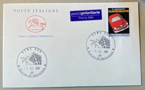 ITALY REPUBLIC - FDC - 50th anniversary of the magazine "Quattroruote"