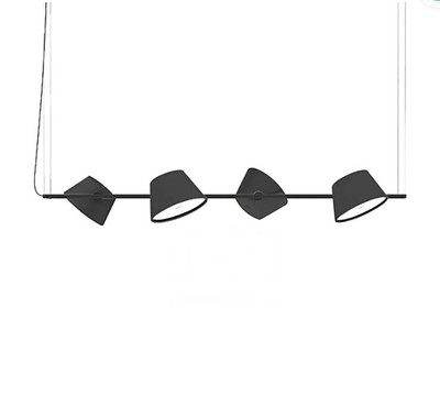 MARSET TAM TAM 4-Light Linear Suspension by Fabien Dumas  BLACK SHADES - NIB!