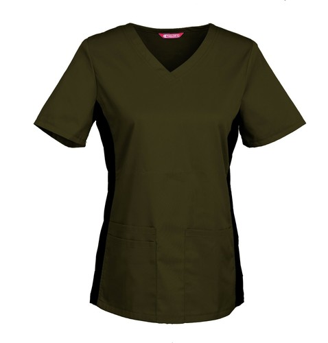 Women's V-Neck Scrub / Nursing Uniforms/ Medical Scrubs Top - Picture 23 of 48