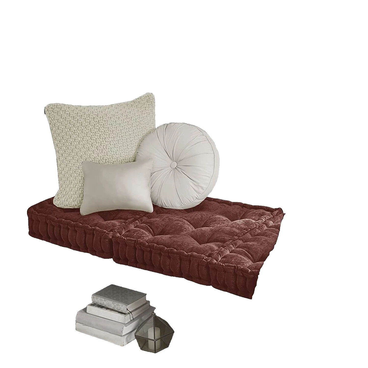 Cojín Cuadrado Marrón Piso Almohadas de Decoración para el Hogar