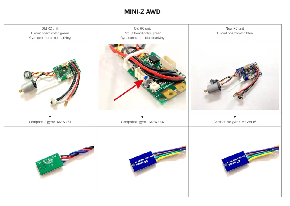 Kyosho Mini-Z Tuningteil Gyro unit set für Blaue Platine MA020 und RWD - MZW446 - Bild 3 von 4