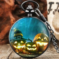 HALLOWEEN Pocket Watch / Pendant "The 3 Amigos" Pumpkins - Men Woman and Kids