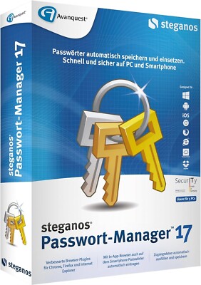 Steganos Passwort-Manager 17; Sicherheit, für PC & Smartphone PC-Software,CD-ROM