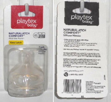 Playtex Baby Nipples 2 pack 6m Naturalatch Comfort Easy Latch Fast Flow