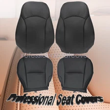 Driver & Passenger Bottom & Top Perf Leather Cover Black For 2006-13 Lexus IS250