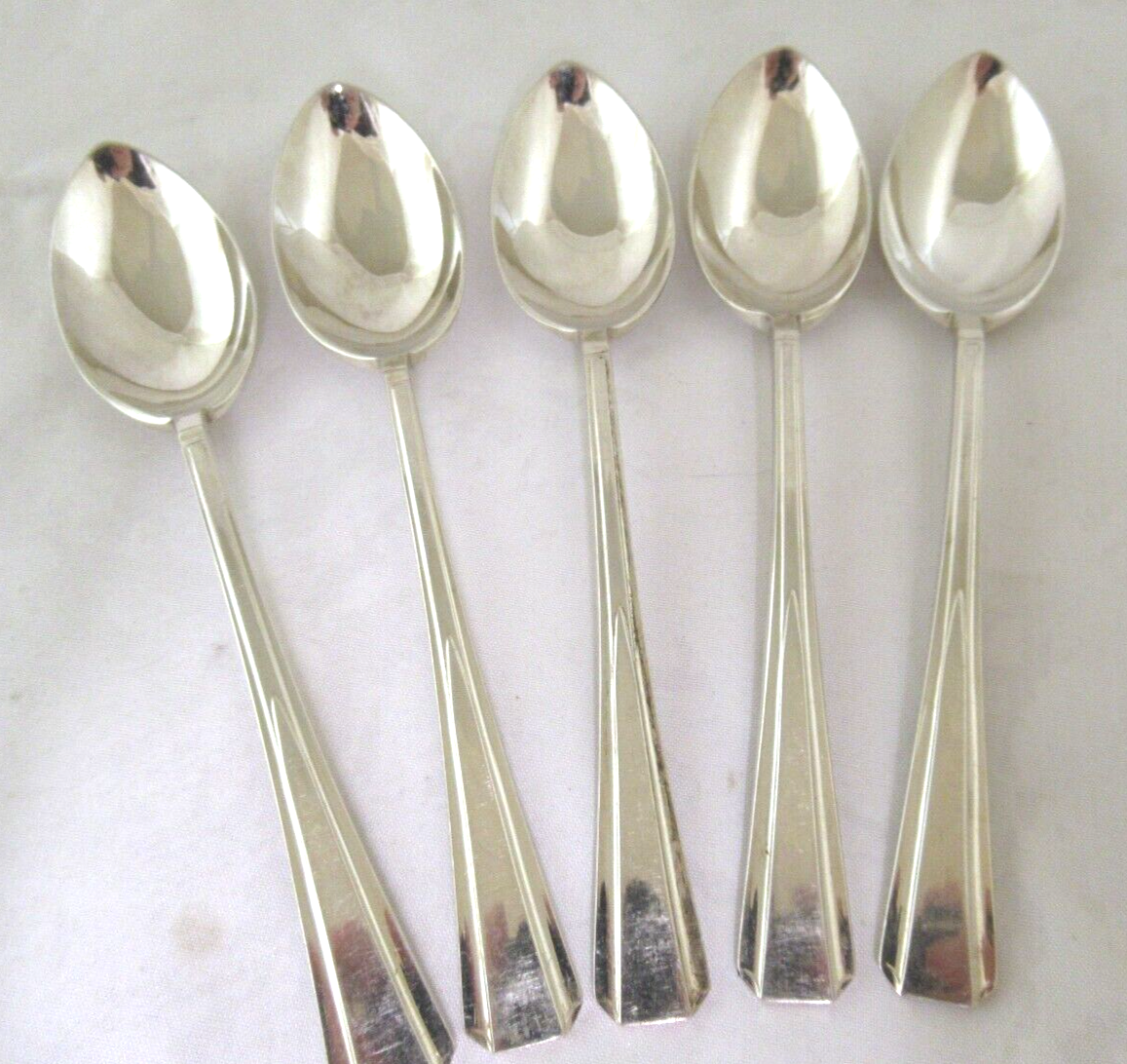 Solid Silver Set of TEASPOONS 1935 DIFFERENT ASSAY OFFICE