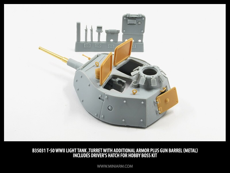 Miniarm 35031 1/35 T-50 Tank Turret w/Additional Armor