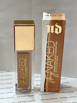 Urban Decay STAY NAKED WEIGHTLESS LIQUID FOUNDATION Shade 40 CP Full Size 30ml