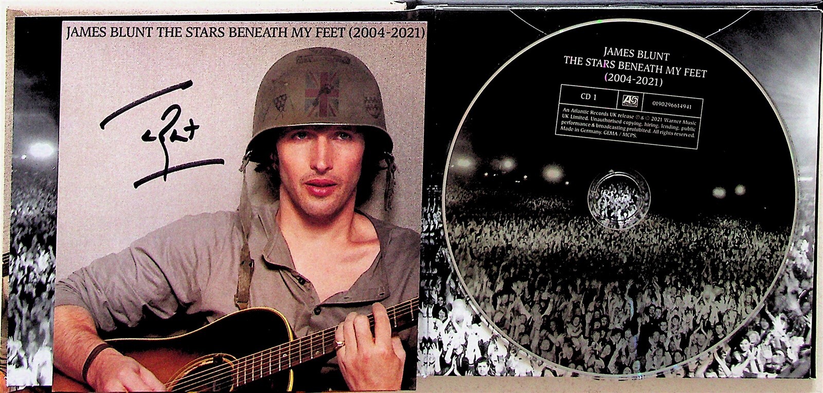 James Blunt -The Stars Beneath My Feet (2004-2021) CD -NEW *HAND SIGNED* Best Of