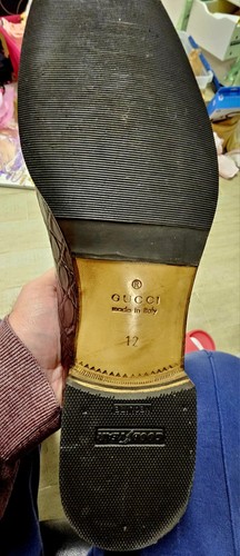 Gucci Alligator Skin US13 Lace UpDark Brown Shoes Very Rare Handmade Italy$4,500 - Picture 7 of 13