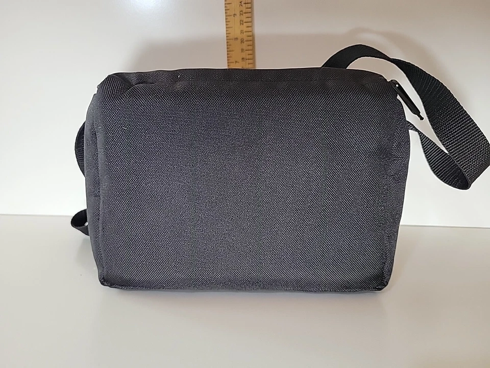 Vintage Case Logic Padded Camera Bag Black Teal Shoulder Strap & Pocket 9x6x5.5" - Image 3 of 4