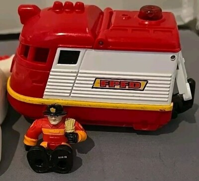 HTF GeoTrax RC Train Scorcher & Stephen FPFD Fire train W Remote