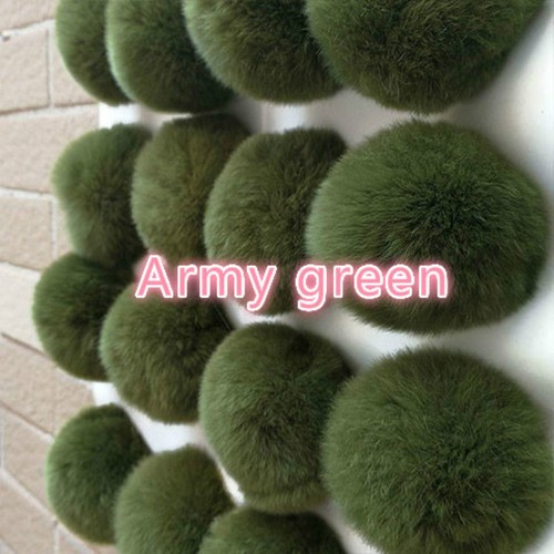 10X Rabbit Fur Pompom Ball Fluffy Pendant DIY Hat Bag Shoes Key Chain Cute Decor - Picture 17 of 31