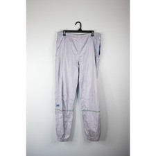 Vintage Y2K Nike Track Pants Swishy Lined Windpants Nylon Silver Gray Mens M