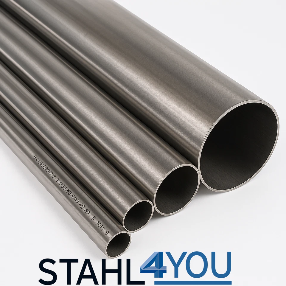 METALLBAU-SYSTEMS GMBH Edelstahlrohr Länge 500mm V2A Rohr Ø6mm bis 114,3mm 1.4301 Rundrohr geschweißt
