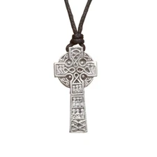 Heritage Collection Pewter Celtic High Cross Necklace