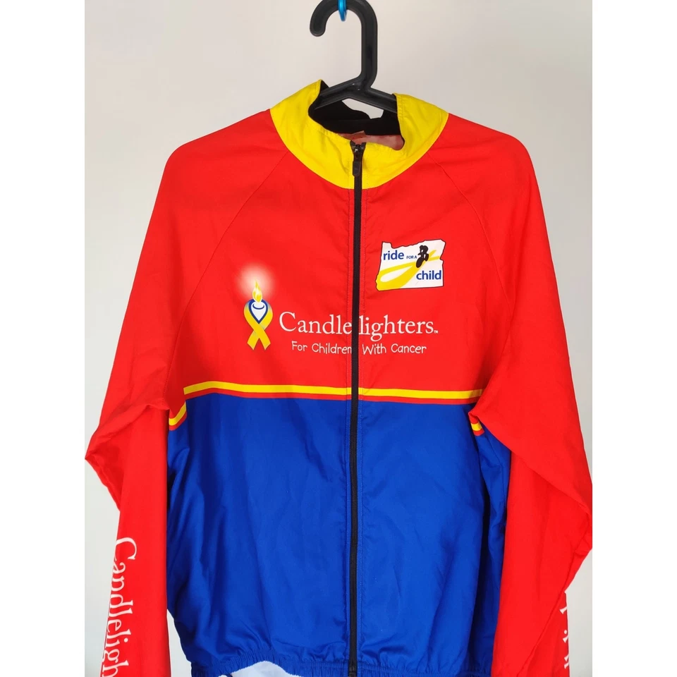 Chaqueta de ciclismo Primal Candlelighters para hombre manga larga talla L azul/rojo - Excelente Foto 3 de 4