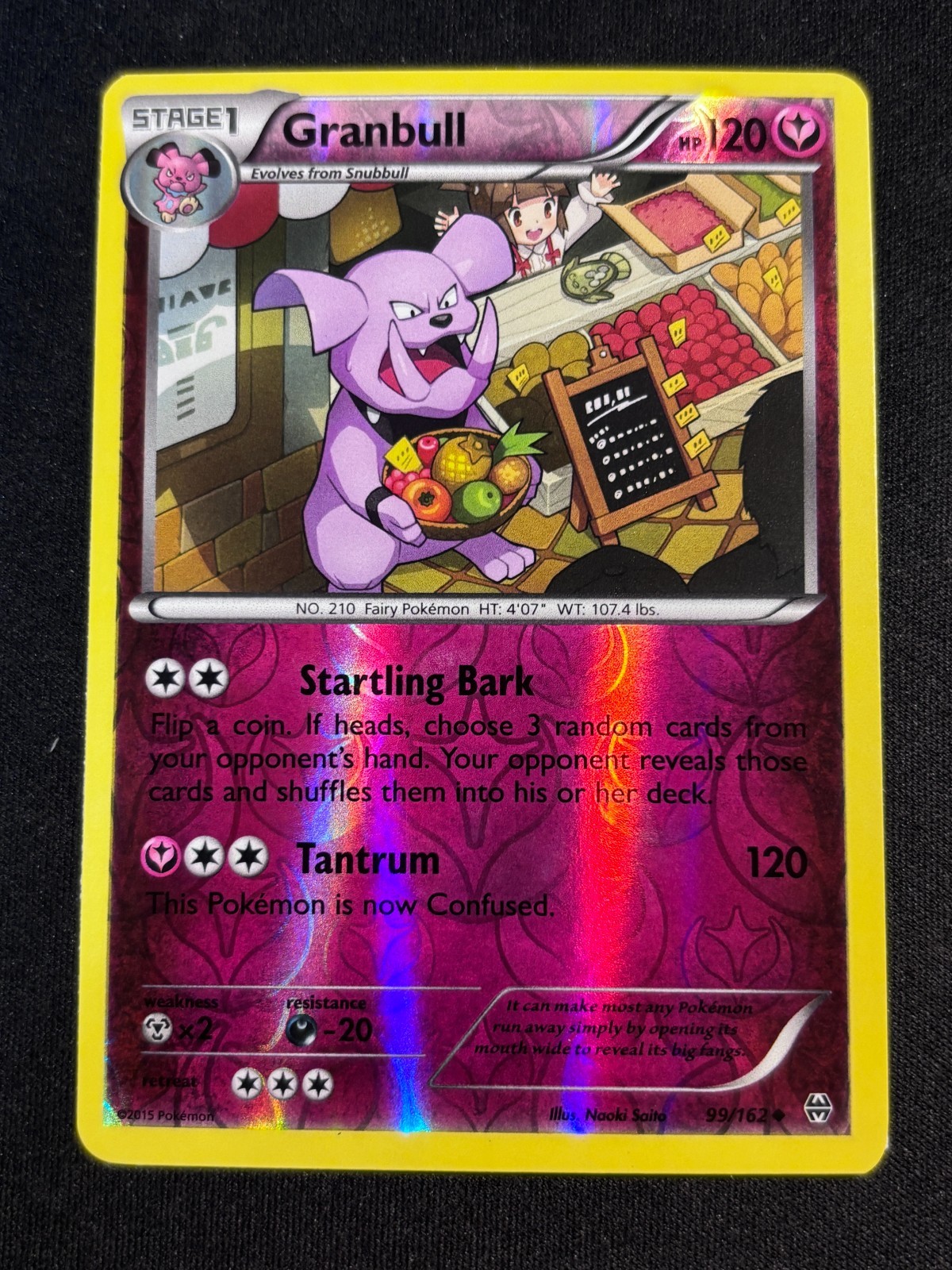 Pokemon Reverse Holo Granbull XY - BREAKthrough 99/162 - NM