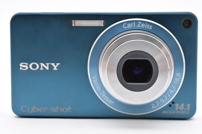Sony Cyber-shot DSC-W350 Blue 14.1MP Digital Camera Japanese menu