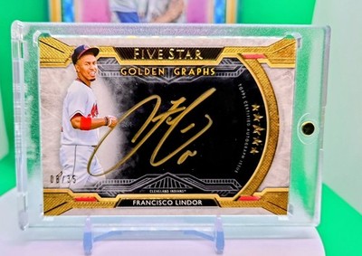 Francisco Lindor 2018 Golden Autograph Card /35 Topps Five Star 