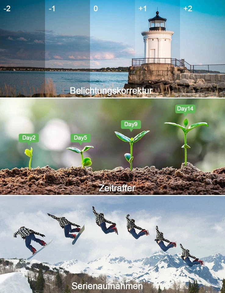 72MP Digitalkamera Kompakt 4K Fotokamera &270°Flip 2.8" Bildschirm Anti-Shake DE - Bild 4 von 4