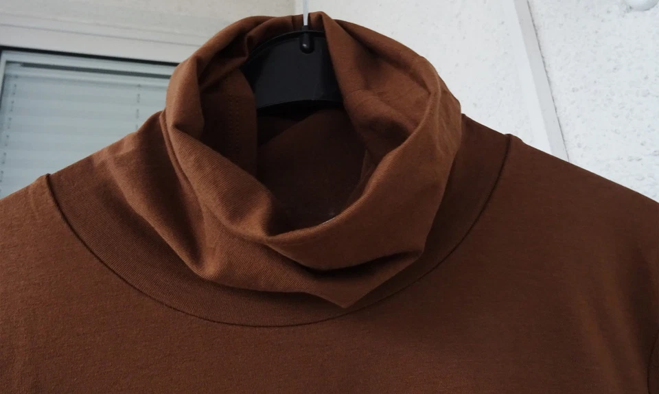 Peruvian connection Rollkragenpulli Baumwoll-Stretch tobacco L (98 €) neu - Bild 2 von 2