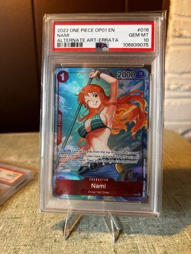 Nami (Parallel) OP01-016 Romance Dawn Errata PSA 10
