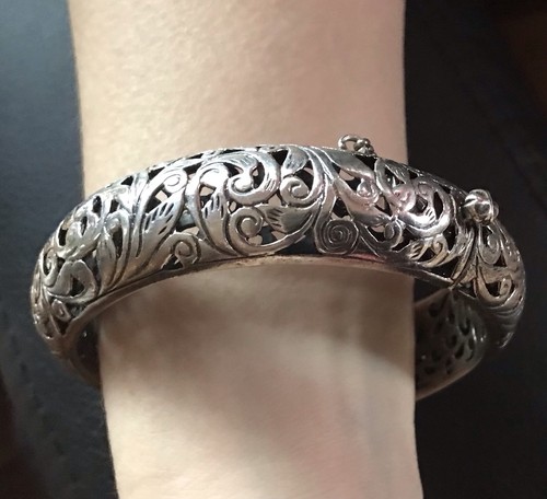 SILPADA Sterling Silver 925 FOREVER Filigree Bangle Bracelet STUNNING FREE SHIP