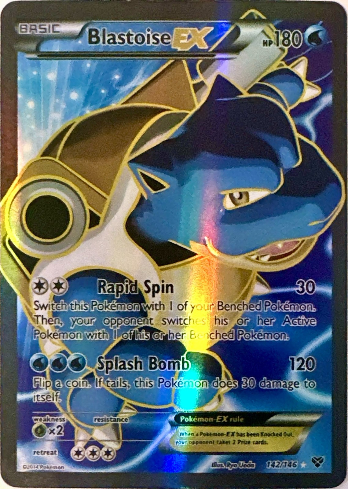 Blastoise EX (142 Full Art) 142/146 XY Holo 2014 Ryo Ueda
