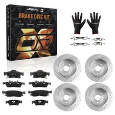 Front Rear Brake Rotorsceramic Brake Pads Kit For Jeep Grand Cherokee 2011-2018