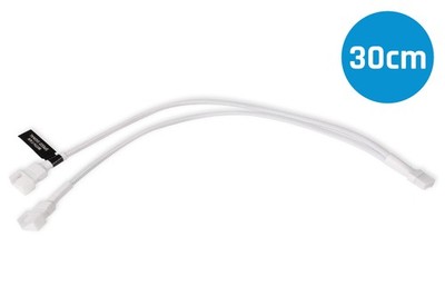(16,33 EUR/m) Alphacool Y-Kabel 4Pin PWM auf 2x 4Pin PWM - Weiß 30cm