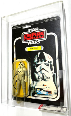 VINTAGE STAR WARS 1980 KENNER AT-AT DRIVER AFA 80 (C75-B85-F85) 41-BACK MOC TOP!