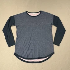 Smartwool Shirt Womens L Blue Gray Pink Long Sleeve Crewneck Baselayer Layering