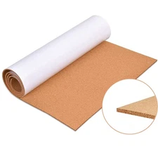 Self-Adhesive Cork Board Roll 47x16 inch 1/8 Thick Bulletin Board Sheet